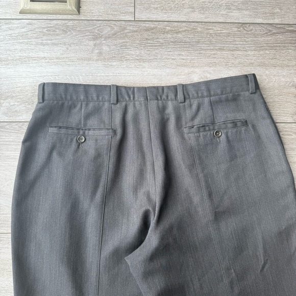 Armani Collezion Pure Wool Grey Cropped Trouser Pants Made in Italy - Picture 14 of 15